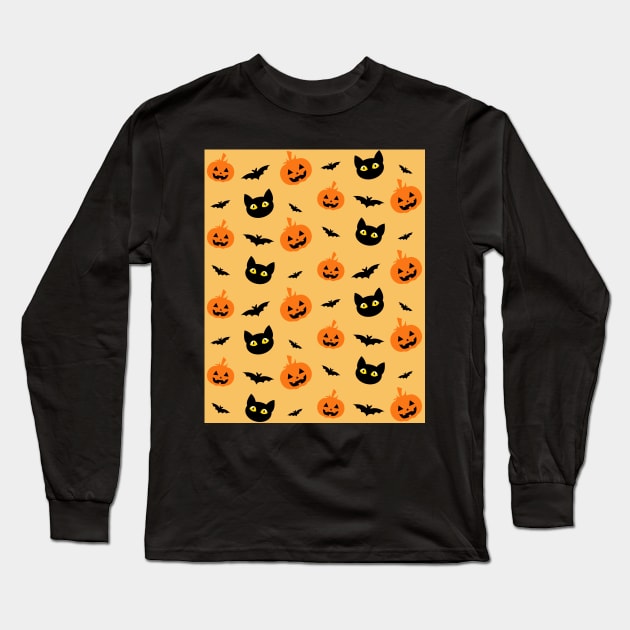 Halloween Pattern Long Sleeve T-Shirt by themadesigns